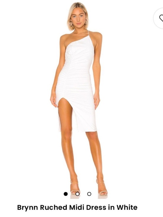 superdown Dresses & Skirts - Superdown Revolve Brynn Ruched Midi Dress in White XS